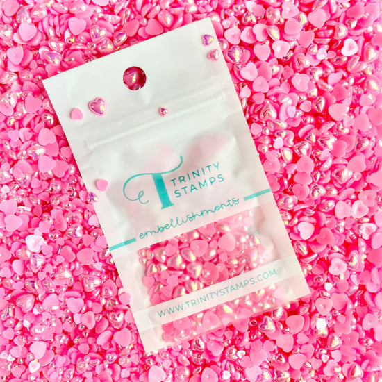 Trinity Stamps French Rose Heart Baubles Embellishment Mix