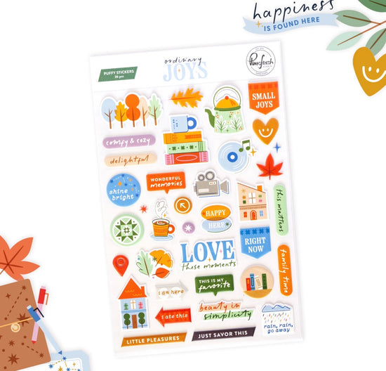 Pinkfresh Ordinary Joys: Puffy Stickers