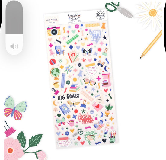 Pinkfresh Fresh Start: Puffy Stickers
