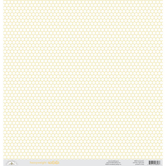 Doodlebug Heavyweight Acetate Honeycomb Bee Happy