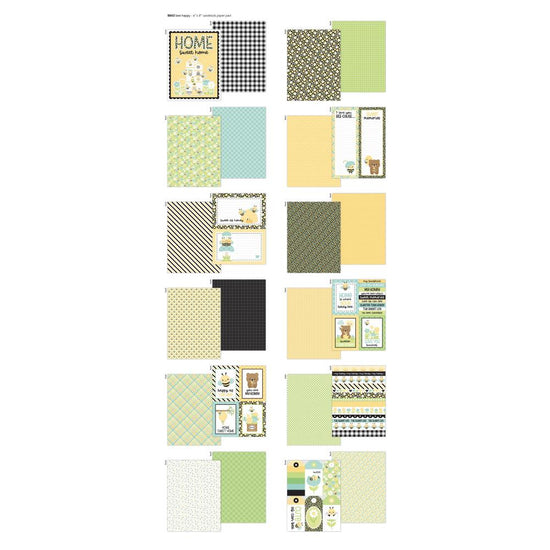 Doodlebug Double-Sided Paper Pad 6"X8" Bee Happy