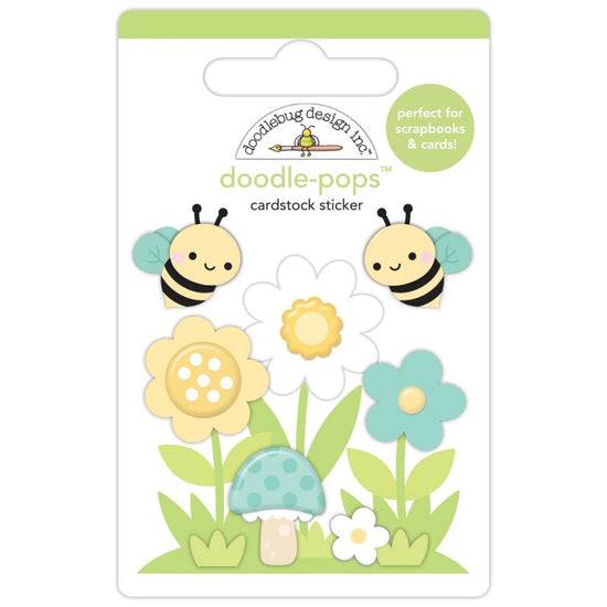 Doodlebug Doodle-Pops 3D Sticker Bee-utiful Garden, Bee Happy