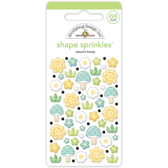 Doodlebug Sprinkles Adhesive Enamel Shapes Nature&