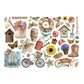 Stamperia Cardstock Ephemera Adhesive Paper Cut Outs Garden