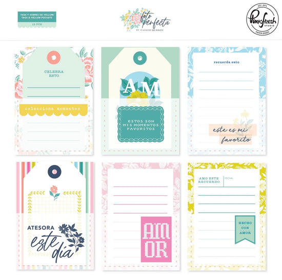 Pinkfresh Foto Perfecta: Tags with vellum envelopes