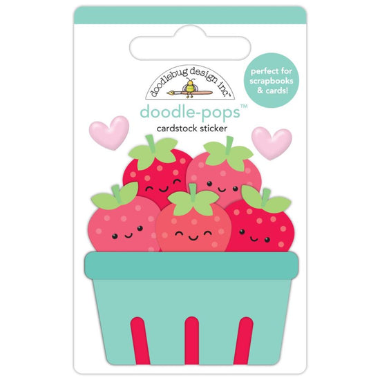 Doodlebug Doodle-Pops 3D Sticker Berry Basket, Berry Sweet