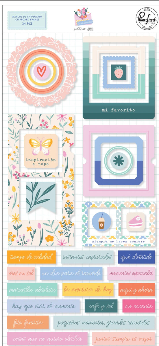 Pinkfresh Las cosas sencillas: Chipboard Frames