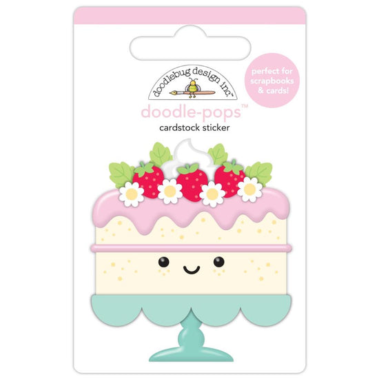 Doodlebug Doodle-Pops 3D Sticker Strawberry Shortcake, Berry Sweet