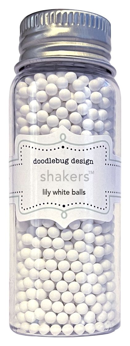 Doodlebug Shakers Balls Lily White