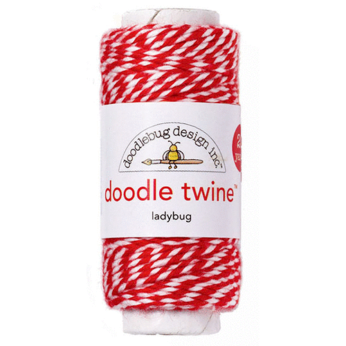 Doodlebug Twine Singles 20yd Ladybug