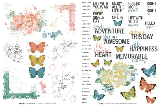 Arden Creative Studio Page Starters 6 in x 8 in Rub-On Transfer Set