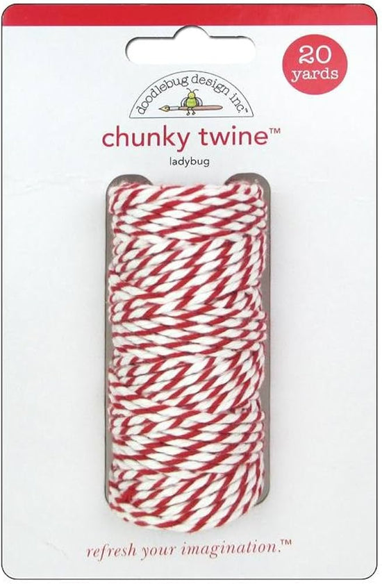 Doodlebug Chunky Twine 20yd Ladybug