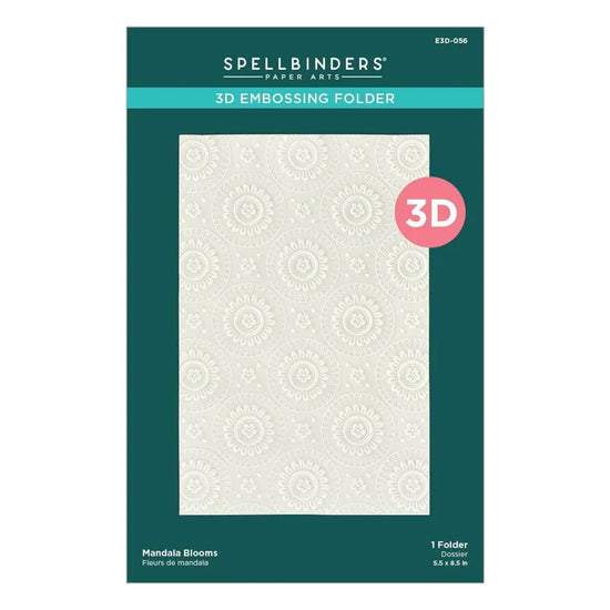 Spellbinders MANDALA BLOOMS 3D EMBOSSING FOLDER FROM THE SEALED FOR SUMMER COLLECTION