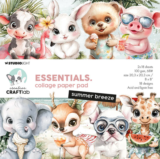 Studio Light Collage Paper Pad Summer Breeze Essentials 36 Sheets