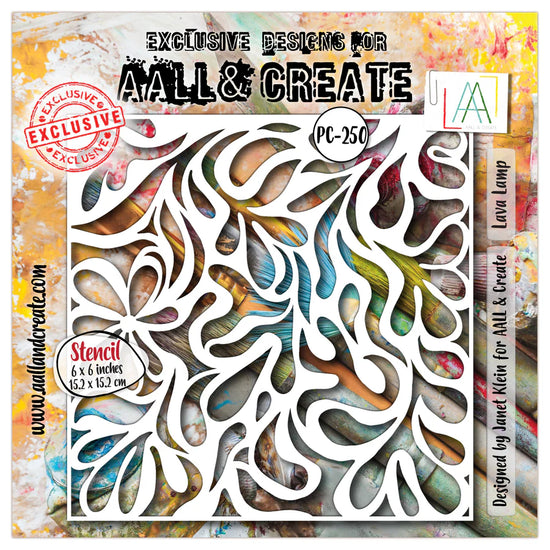 AALL and Create - 6" x 6" Stencil - Lava Lamp