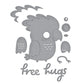 Spellbinders FREE HUGS OSCAR ETCHED DIES FROM THE CHEERFUL CHIRPS COLLECTION