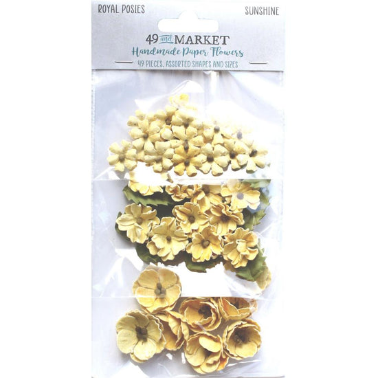 49 And Market Royal Posies Paper Flowers 49/Pkg Sunshine