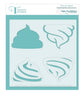 Trinity Stamps Fro-Yo Swirl Coordinating Stencil - Carrie Rhoades Collection