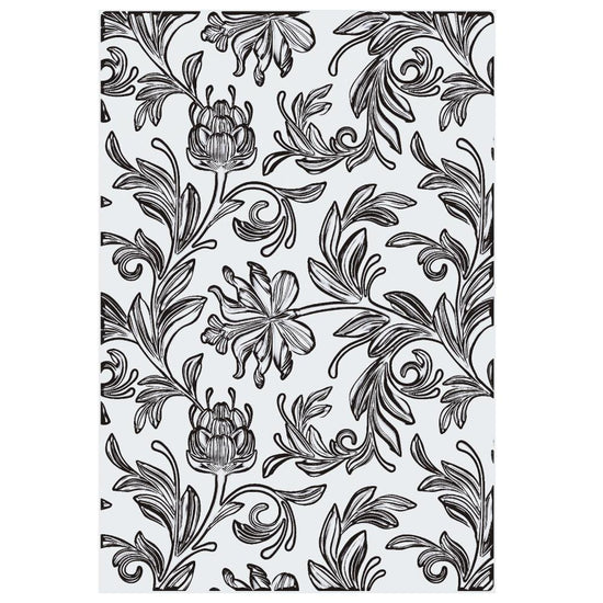 Sizzix 3D Texture Fades Embossing Folder A5 by Tim Holtz Botanical