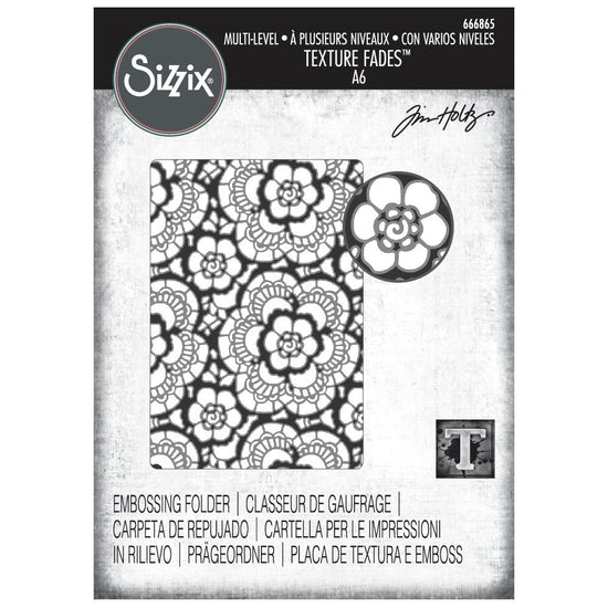 Sizzix Textured Impressions Embossing Folder by Tim Holtz Vault Lace