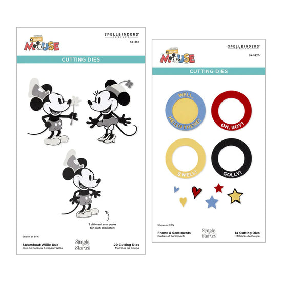 Spellbinders SAY CHEESE CLASSIC MOUSE CHARACTER DIE BUNDLE FROM THE SAY CHEESE CLASSIC MOUSE COLLECTION
