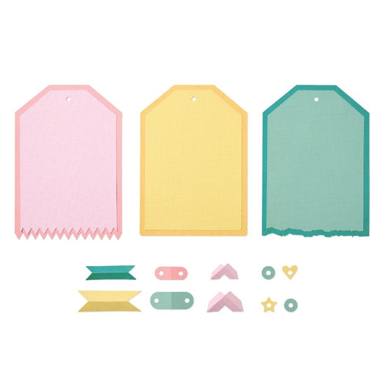 Sizzix Thinlits Set 17/Pkg, Snap and Swap by 49 and Market Large Tags