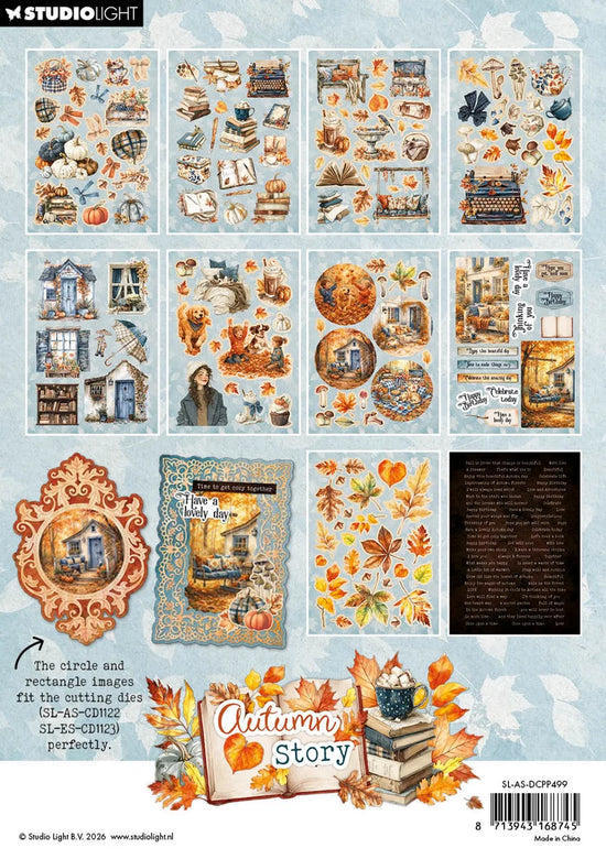Studio Light Die-Cut Paper Pad Die-Cut Paper Autumn Story 20 Sheets