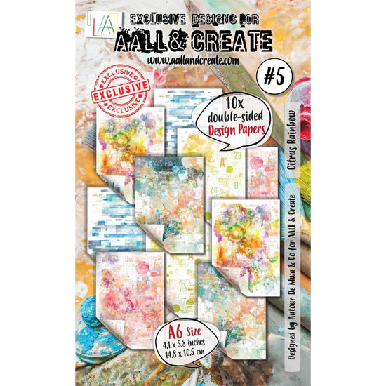 AALL And Create Double-Sided Cardstock A6 Citrus Rainbow