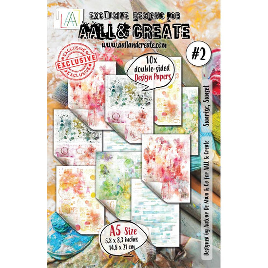 AALL And Create Double-Sided Cardstock A5 Sunrise Sunset