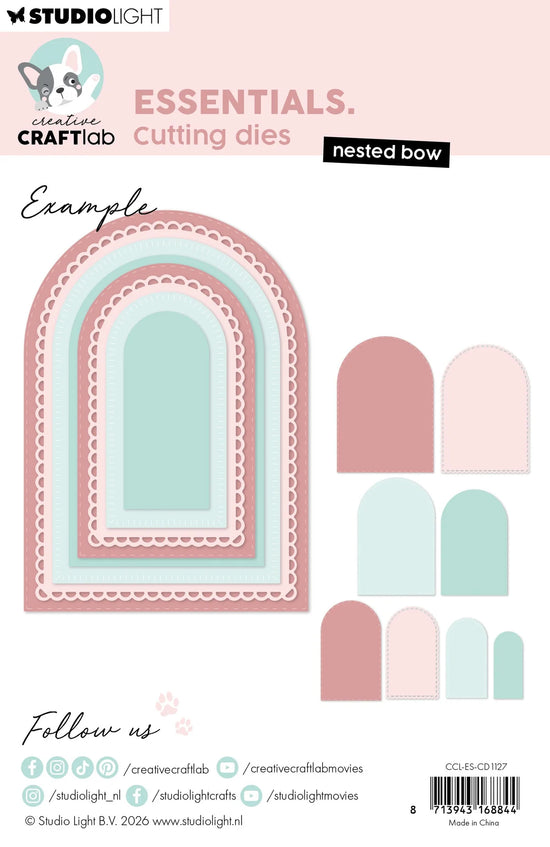 Studio Light Cutting Dies Nested Bow Essentials 8 Pieces