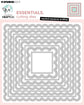 Studio Light Cutting Dies Nested Squares Scallop Essentials 10 Pieces