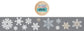 TEXT{ures} Winter in Bloom Snowflakes Kiss-Cut PET Tape