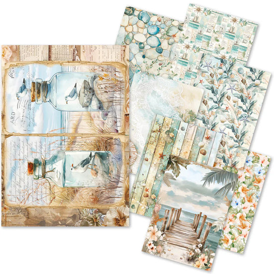 Ciao Bella Rice Paper A5 MIXED 8/Pkg Summer Days