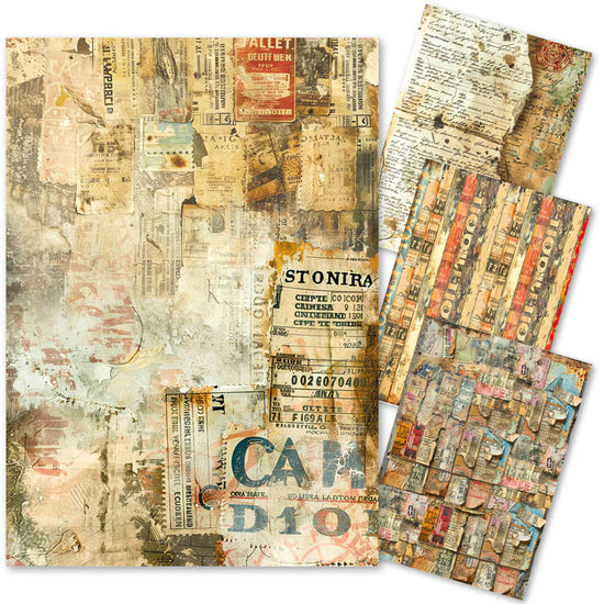 Ciao Bella Mixed Media Rice Paper A4 Set 4/Pkg Journey Ahead