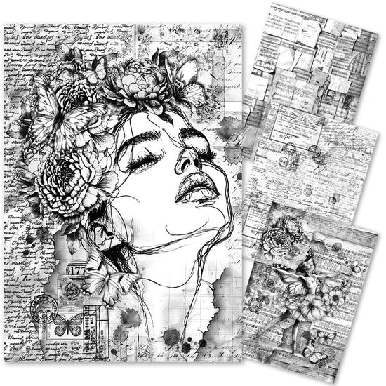 Ciao Bella Mixed Media Rice Paper A4 Set 4/Pkg Meaningful Memories