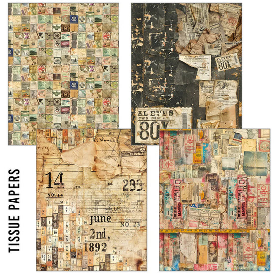 Ciao Bella Craftmix Journey Ahead Mixed A5 Paper Pack - 8 Sheets (Tissue & Vellum Variety)