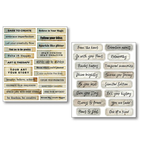 Ciao Bella Mixed Media Sticker Set 10/Pkg Little Words