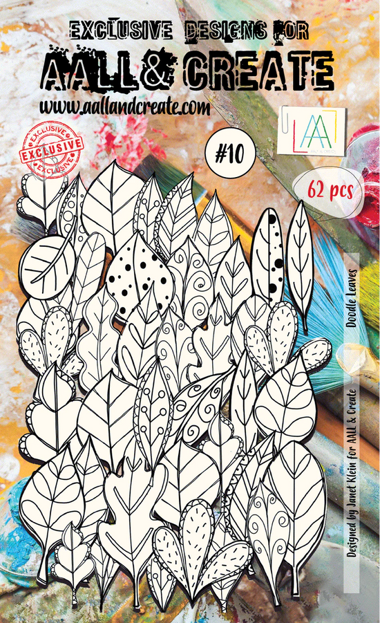 AALL and Create Ephemera - 010 - Doodle Leaves - White