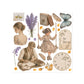 Stamperia Printed Decorative Rub On Kit For Art And Craft 15.5x15.5cm - Flowers And Poems