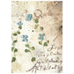 Stamperia Printed Mini Rice Paper A6 8 Sheets For Art And Craft - Flowers And Poems
