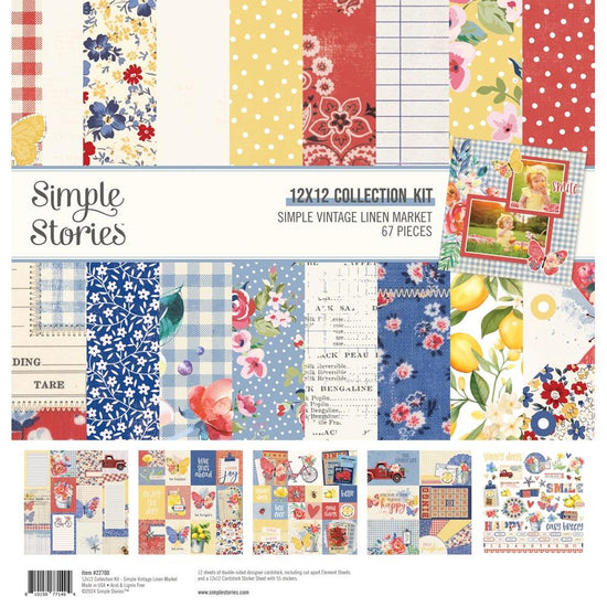 Simple Stories Collection Kit 12"X12" Simple Vintage Linen Market