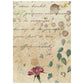 Stamperia Printed Mini Rice Paper A6 8 Sheets For Art And Craft - Flowers And Poems