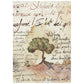 Stamperia Printed Mini Rice Paper A6 8 Sheets For Art And Craft - Flowers And Poems