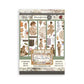 Stamperia Printed Washi Pad For Art And Craft A5 8 Sheets - Flowers And Poems