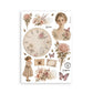 Stamperia Printed Washi Pad For Art And Craft A5 8 Sheets - Flowers And Poems