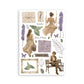 Stamperia Printed Washi Pad For Art And Craft A5 8 Sheets - Flowers And Poems
