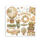 Stamperia Printed Decorative Rub On Kit For Art And Craft 15.5x15.5cm - Cozy Family