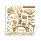 Stamperia Printed Decorative Rub On Kit For Art And Craft 15.5x15.5cm - Cozy Family