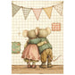 Stamperia Printed Mini Rice Paper A6 8 Sheets For Art And Craft - Cozy Family