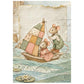 Stamperia Printed Mini Rice Paper A6 8 Sheets For Art And Craft - Cozy Family